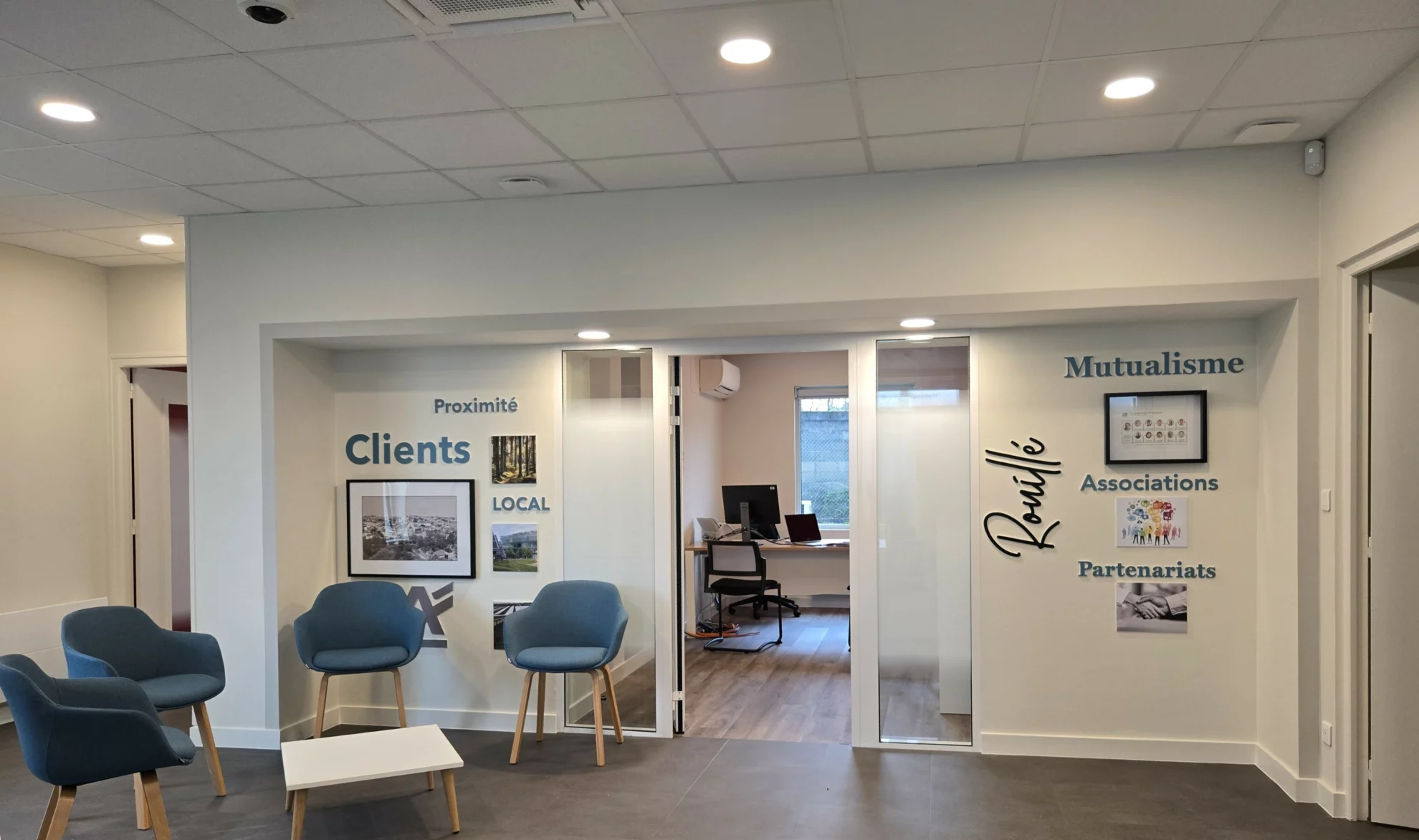 Aménagement agence bancaire Rouillé