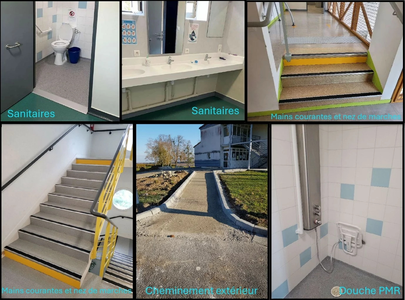 mise en accessibilité lycée Saint-Germain-de-Lusignan